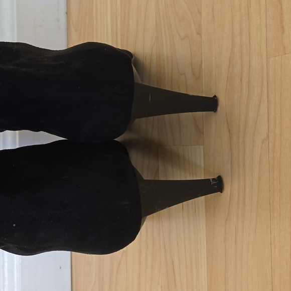 Kendall & Kylie Zanna Black Suede Sexy Over The Knee High Heels Boots Size 9M - Picture 15 of 16
